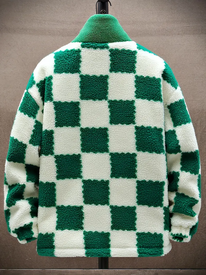 Mens Plaid Lambswool Jacket