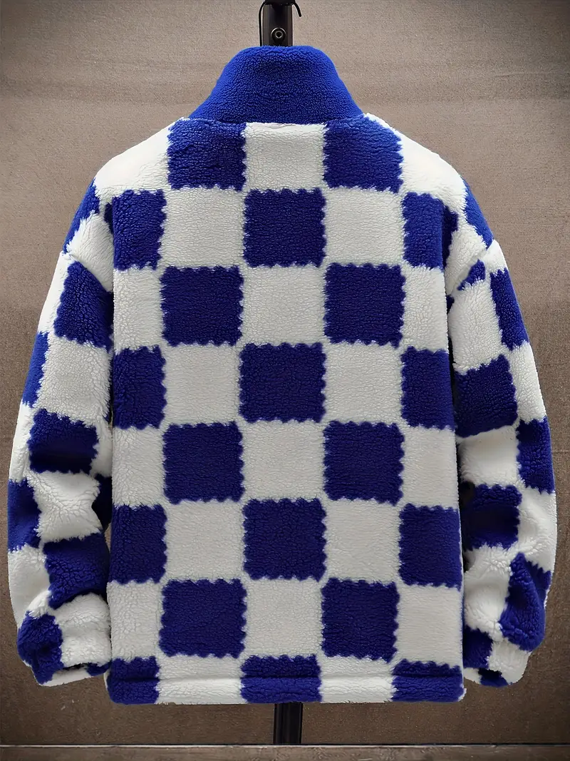 Mens Plaid Lambswool Jacket