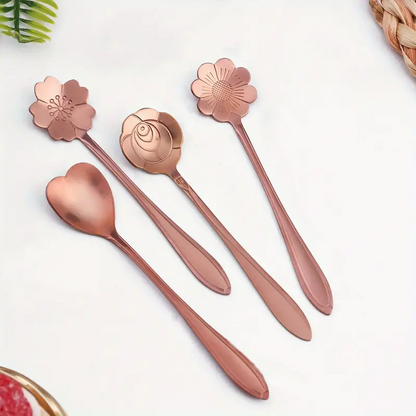 Floral Teaspoon Set (4pc)