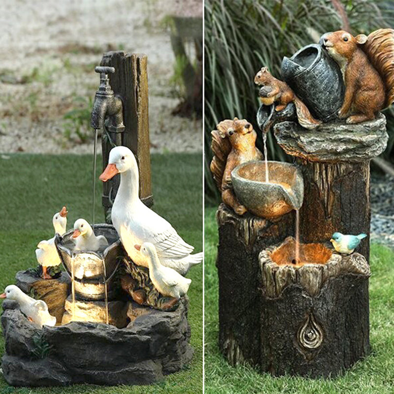 Squirrel & Duck Waterfall